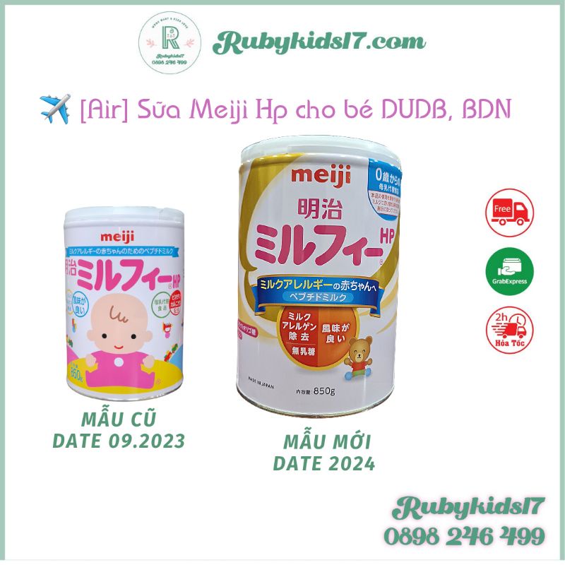 [AIR] SỮA MEIJI HP lon 850g cho bé DUDB - mẫu mới date 2024