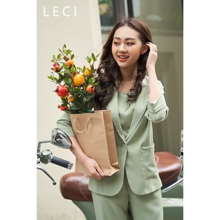 Áo blazer vest cúc bọc túi ốp tay lửng chất liệu mỏng mát mặc hè 095
