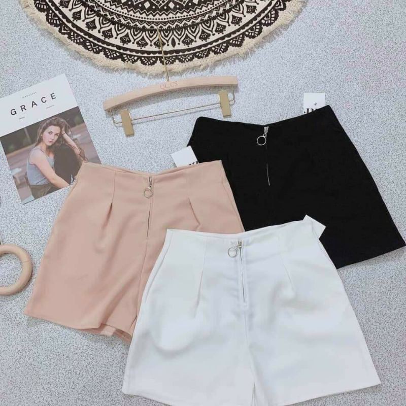 Quần short khoá đồng cạp cao 💥 SIÊU HOT 💥 quần đùi nữ dáng đẹp xuất sắc chất liệu cao cấp | BigBuy360 - bigbuy360.vn