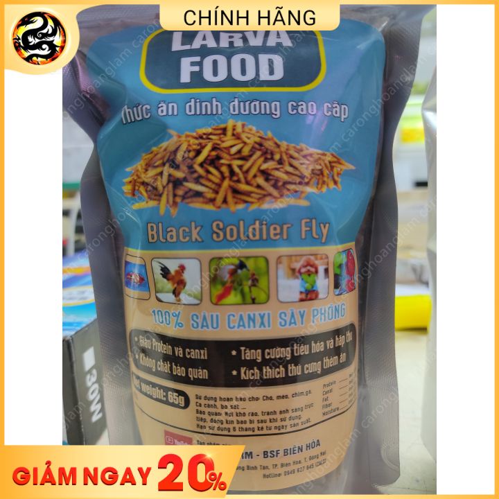 Thức Ăn Sâu Canxi Sấy Khô 100gr Cho Cá Cảnh Thức Ăn Cá Rồng, Thức Ăn Cho Cá Koi, Thức Ăn Cá La Hán, Thức Ăn Cá Ba Đuôi