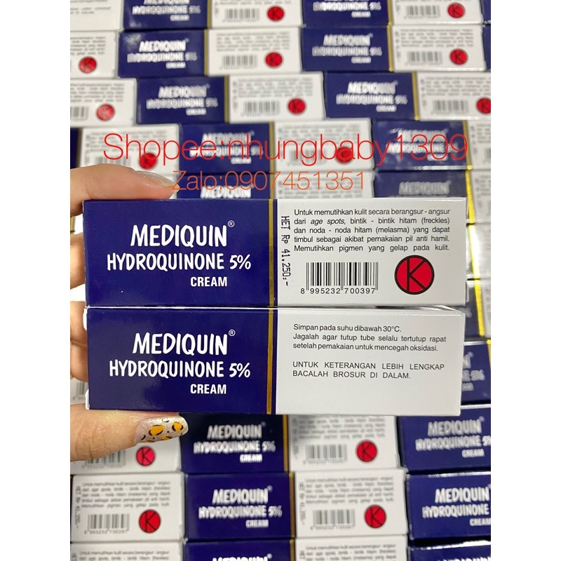 Kem Mediquin 5% Hydroquinone 5% (15gr) xoá nám sâu,nặng