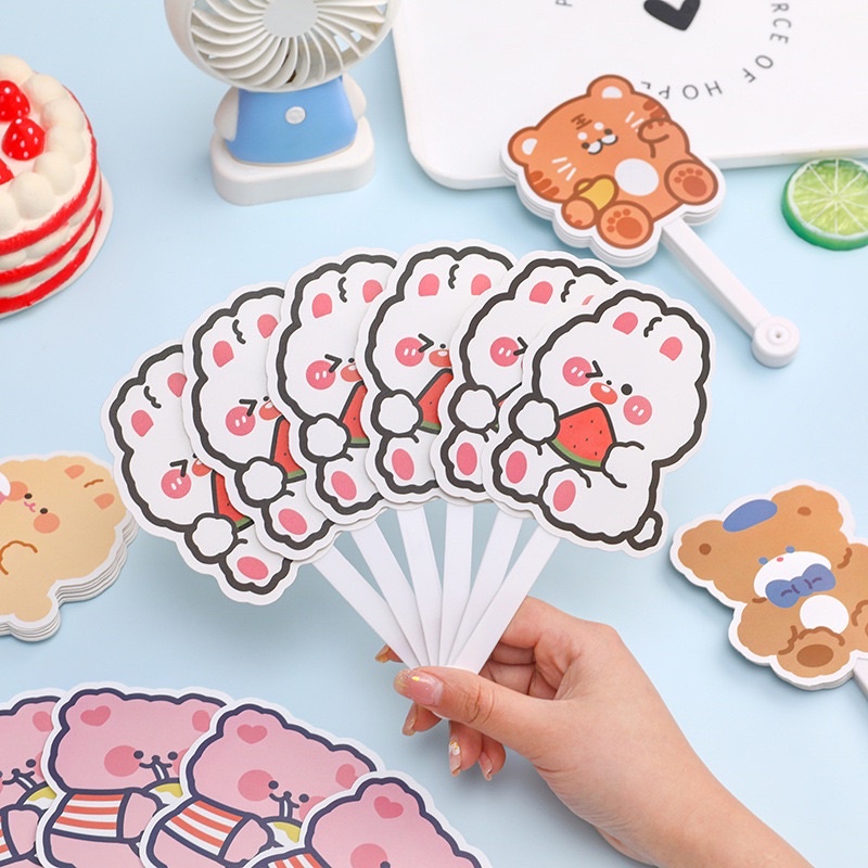 Quạt Cầm Tay Hình Thú Cưng Dễ Thương Mùa Hè Tươi Mát