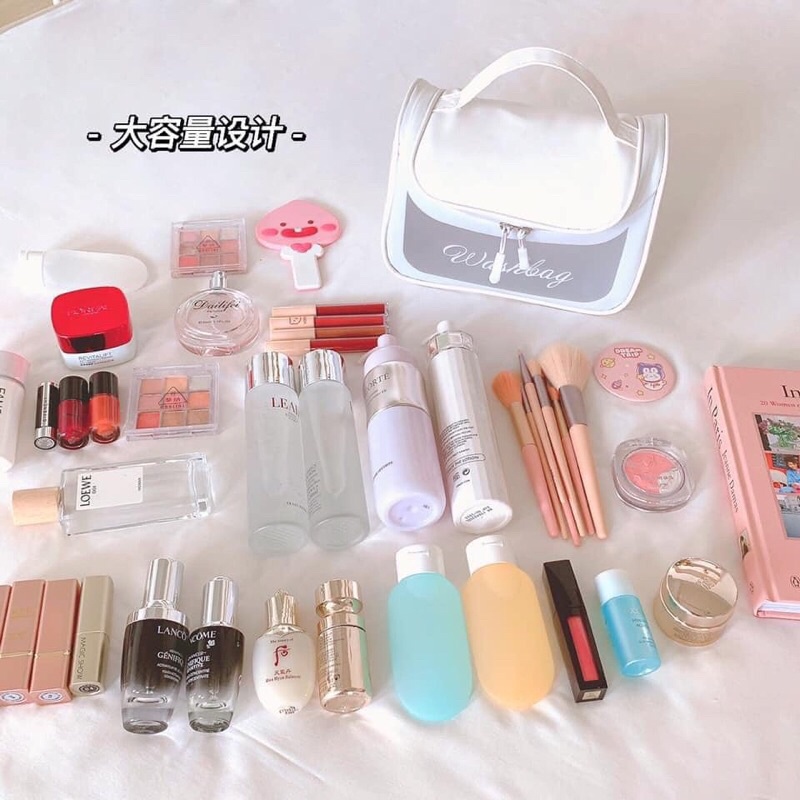 Túi xách nữ cầm tay đựng đồ mỹ phẩm đa năng COSMETIC BAG nhiều ngăn nhựa PVC chống thấm nước