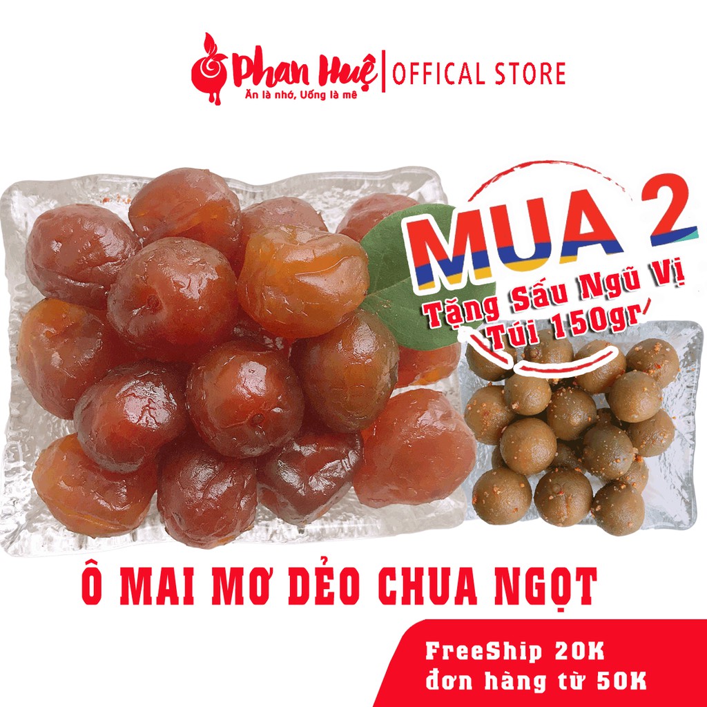Ô mai xí muội mơ dẻo chua ngọt Phan Huệ đặc biệt, mơ miền Bắc chọn lọc, đặc sản Hà Nội