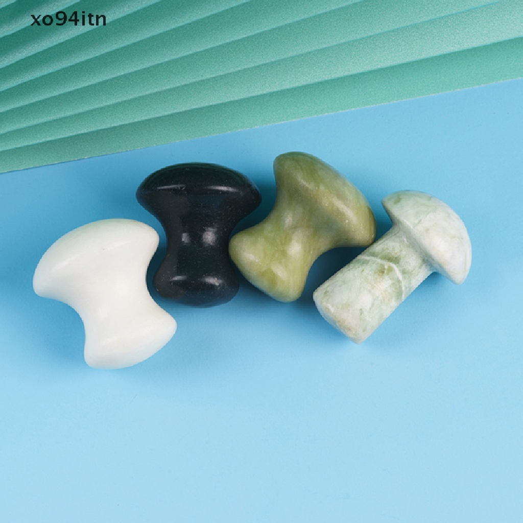 Dụng Cụ Mát Xa Lưng &amp; Chân Hình Nấm Bằng Ngọc Bích Tự Nhiên
