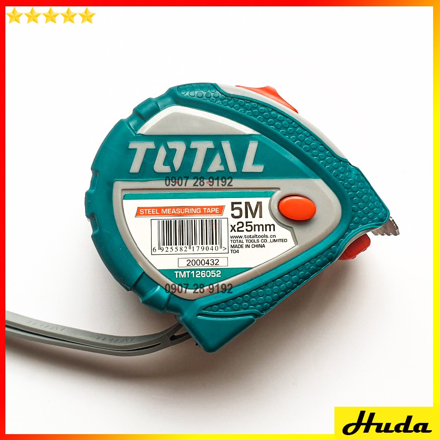 Thước kéo thép nền vàng (5mx25mm) Total TMT126052 POI