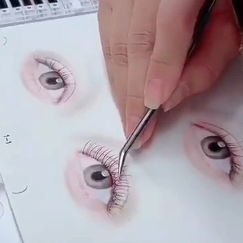 Khuôn Giấy Hỗ Trợ Luyện Tập Nối Mi Giả Dành Cho Người Mới Bắt Đầu