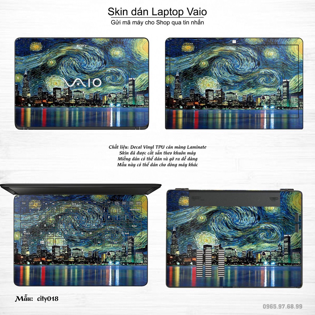 Skin dán Laptop Sony Vaio in hình thành phố _nhiều mẫu 3 (inbox mã máy cho Shop)
