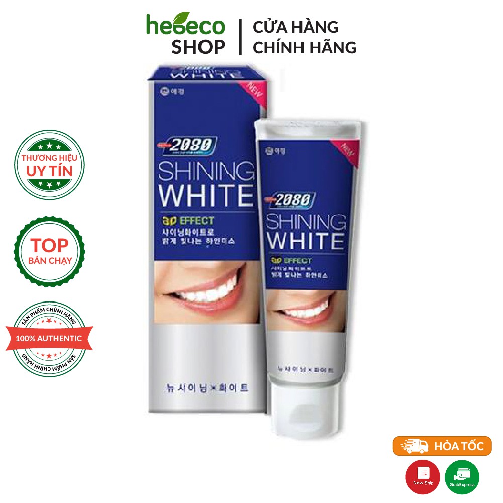 Kem đánh răng cao  cao cấp làm trắng răng chuyên biệt 2080 SHINING WHITE 3D EFFECT 100g - Hàn Quốc Chính Hãng