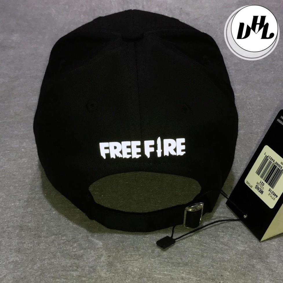 Nón Free Fire Logo Phản Quang In 2 vị trí Trước Sau