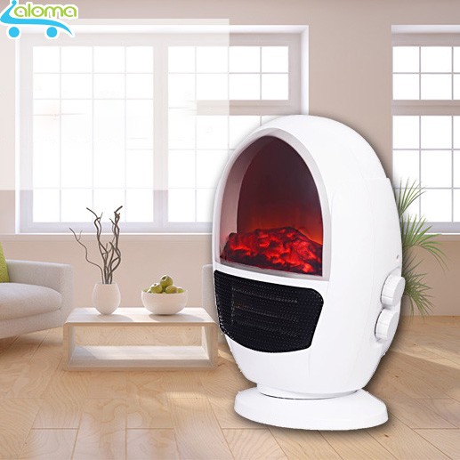 (BH 1 năm) Máy sưởi ấm kèm màn hình 3D ngọn lửa DILIPU GH-906 làm ấm và thổi gió 1500W để bàn sang trọng