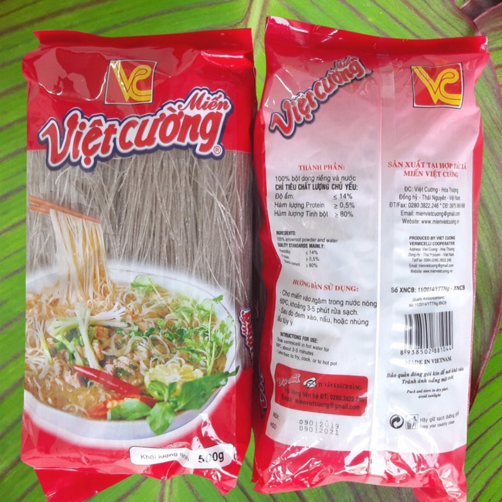 Miến Dong Việt Cường tiêu chuẩn ocop 5 sao gói 200g - 500g - 1kg
