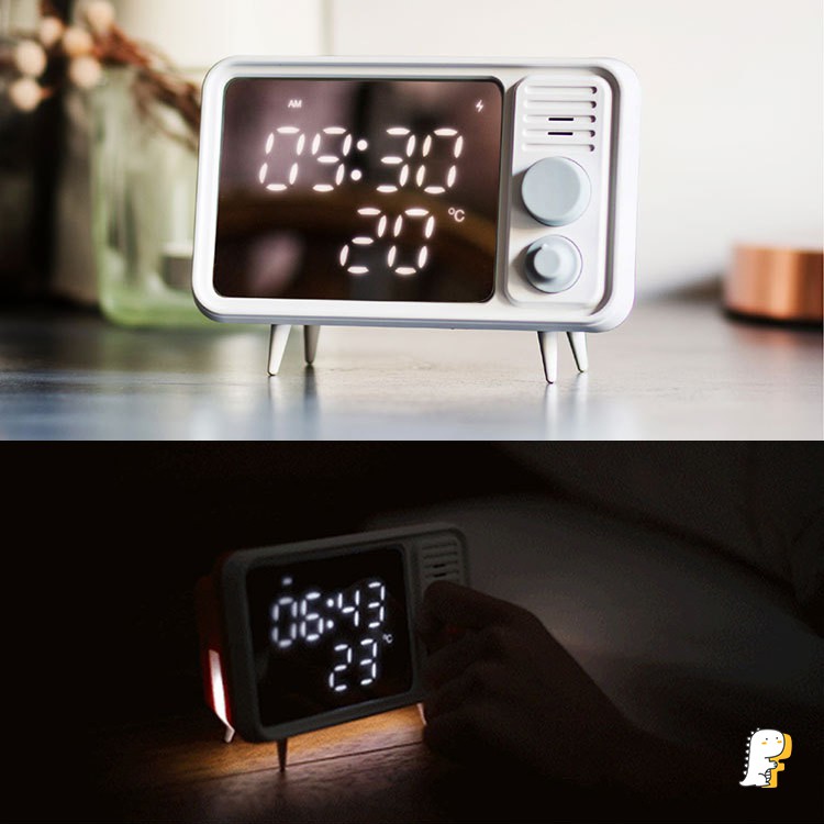 Đồng hồ đa năng HELLO, kết hợp đèn ngủ, nhiệt kế & ghi âm