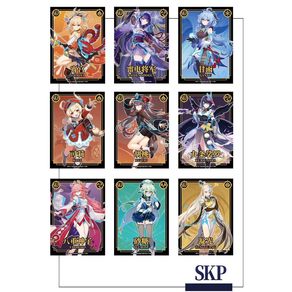 Set ảnh thẻ nhân phẩm Game Genshin Impact ngẫu nhiên chibi xinh xắn siêu rẻ (Mẫu mới)