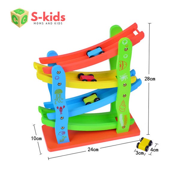 Đồ chơi gỗ S-kids, Ván trượt xe 3 tầng.