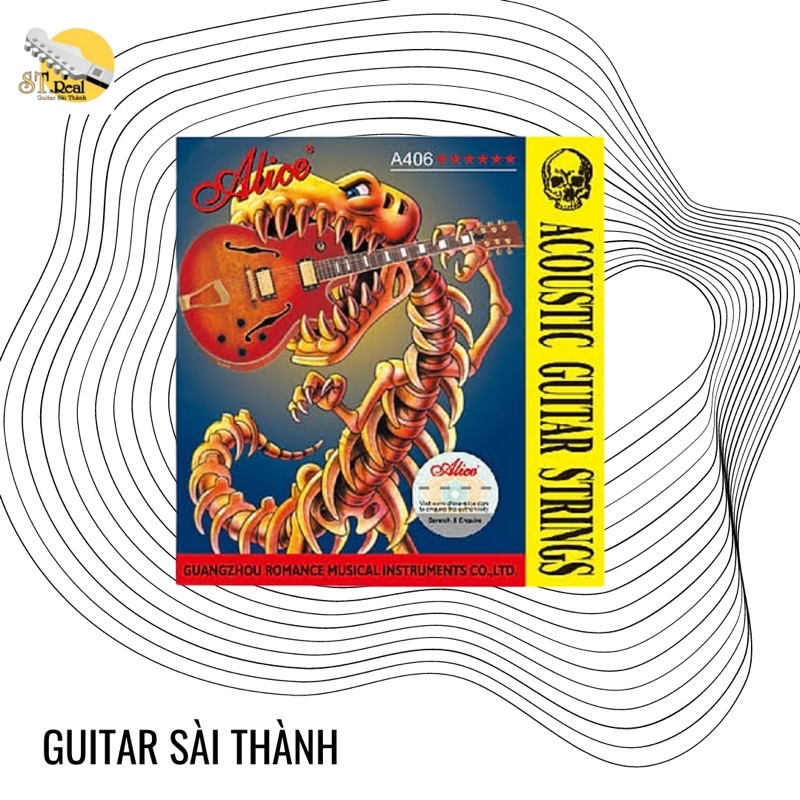 Dây Đàn Guitar Acoustic ST.Real Guitar Sài Thành mã A206 chất liệu dây cao cấp