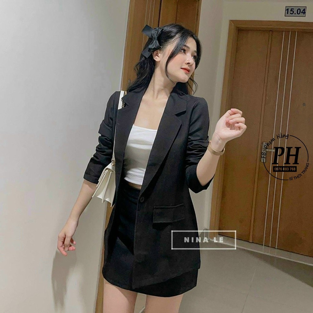 Bộ vest nữ -  vest nữ công sở 3 món y hình (gồm Áo vest blazer+áo thun+quần short)