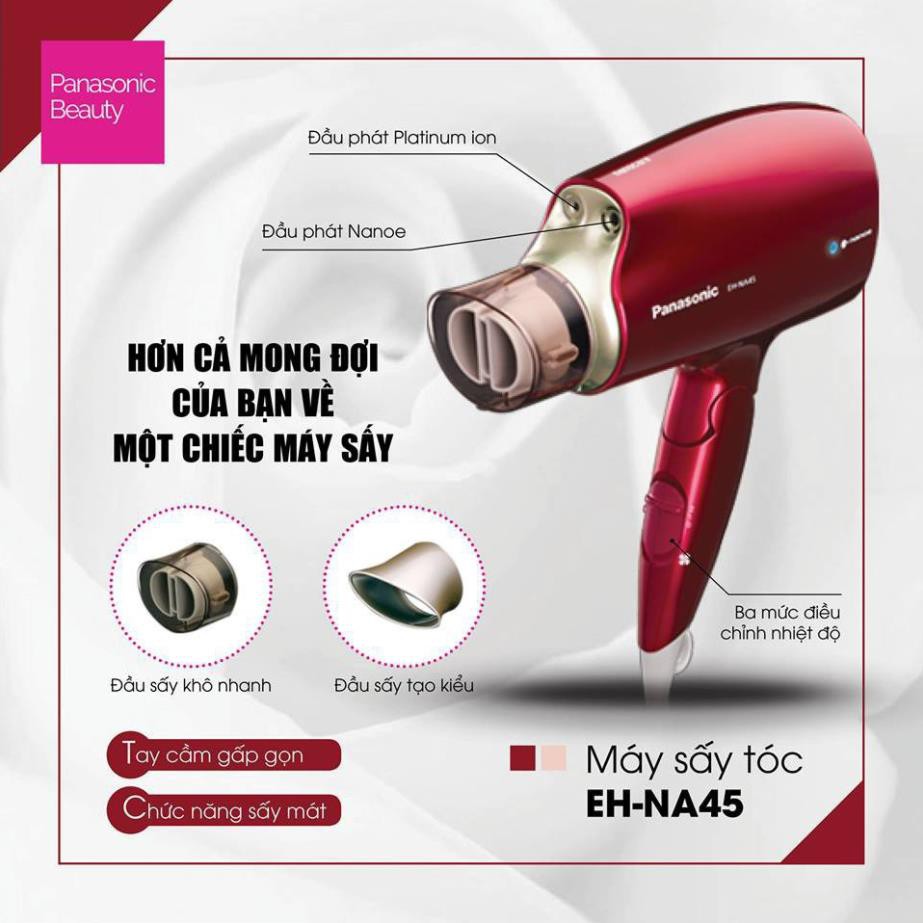 [Chính hãng]  Máy sấy tóc Panasonic EH-NA45RP645 1600W - Hàng chính hãng