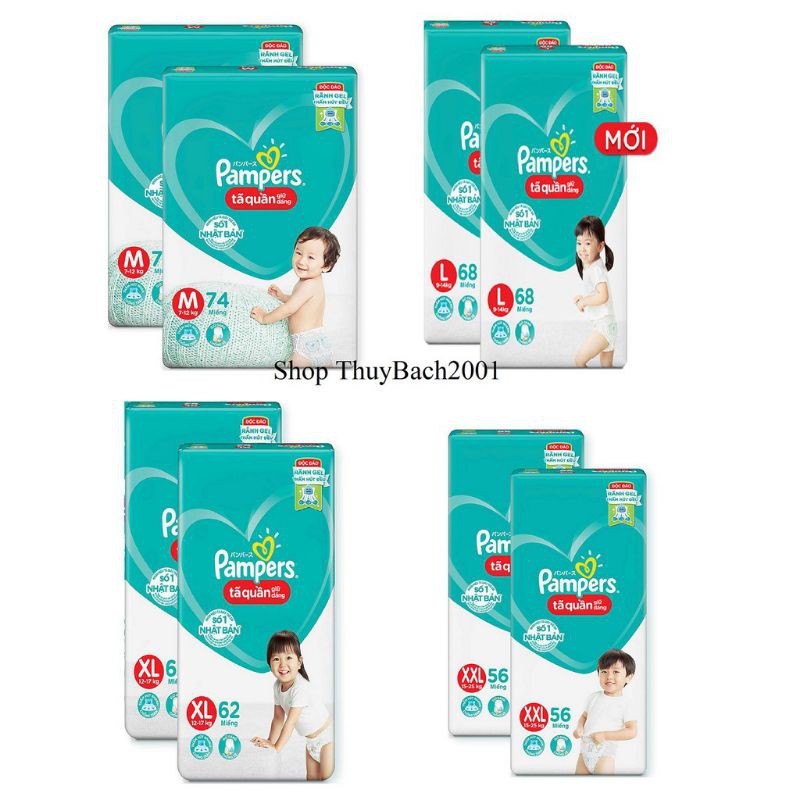 sock BỈM QUẦN PAMPER XL 62M  XXL 56M