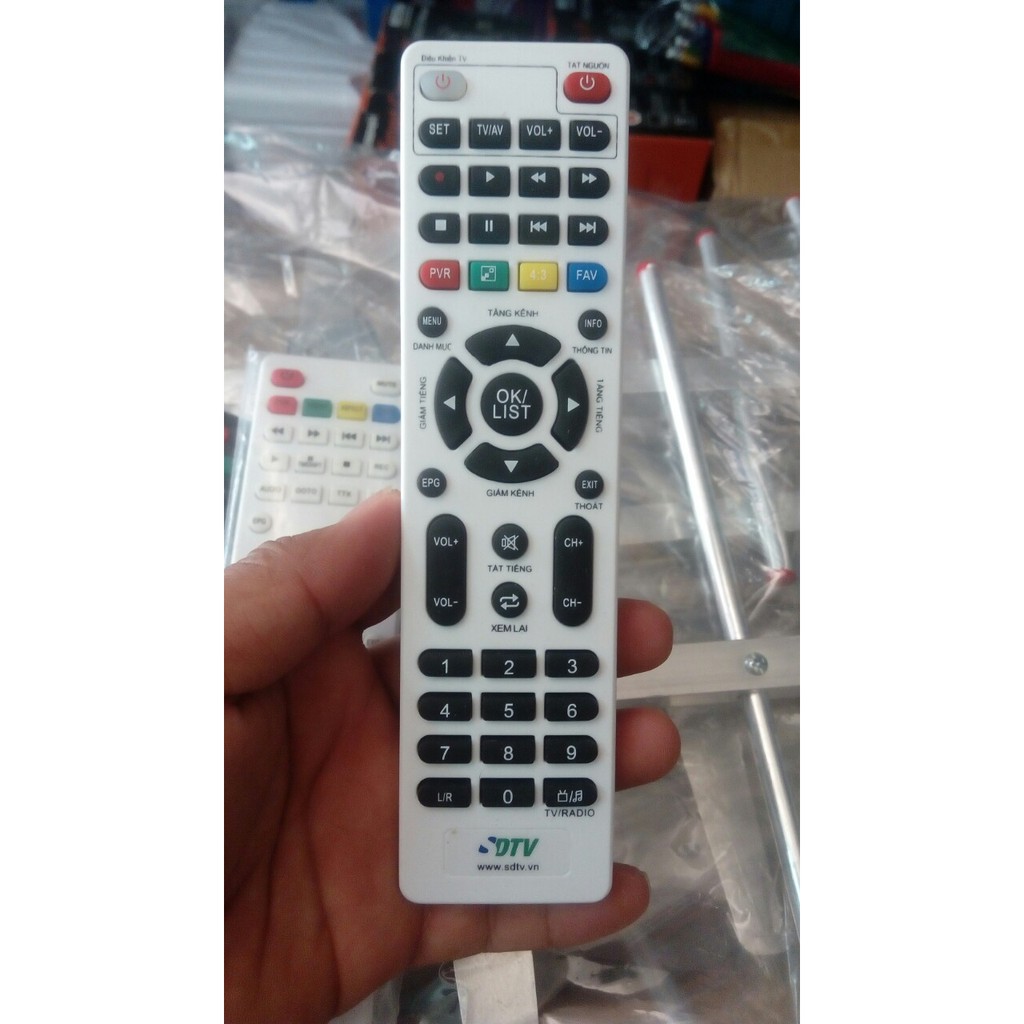 Remote SDTV - Điều khiển SDTV-17HD của đầu thu kỹ thuật số DVBT2 Chính Hãng SDTV (hàng zin)