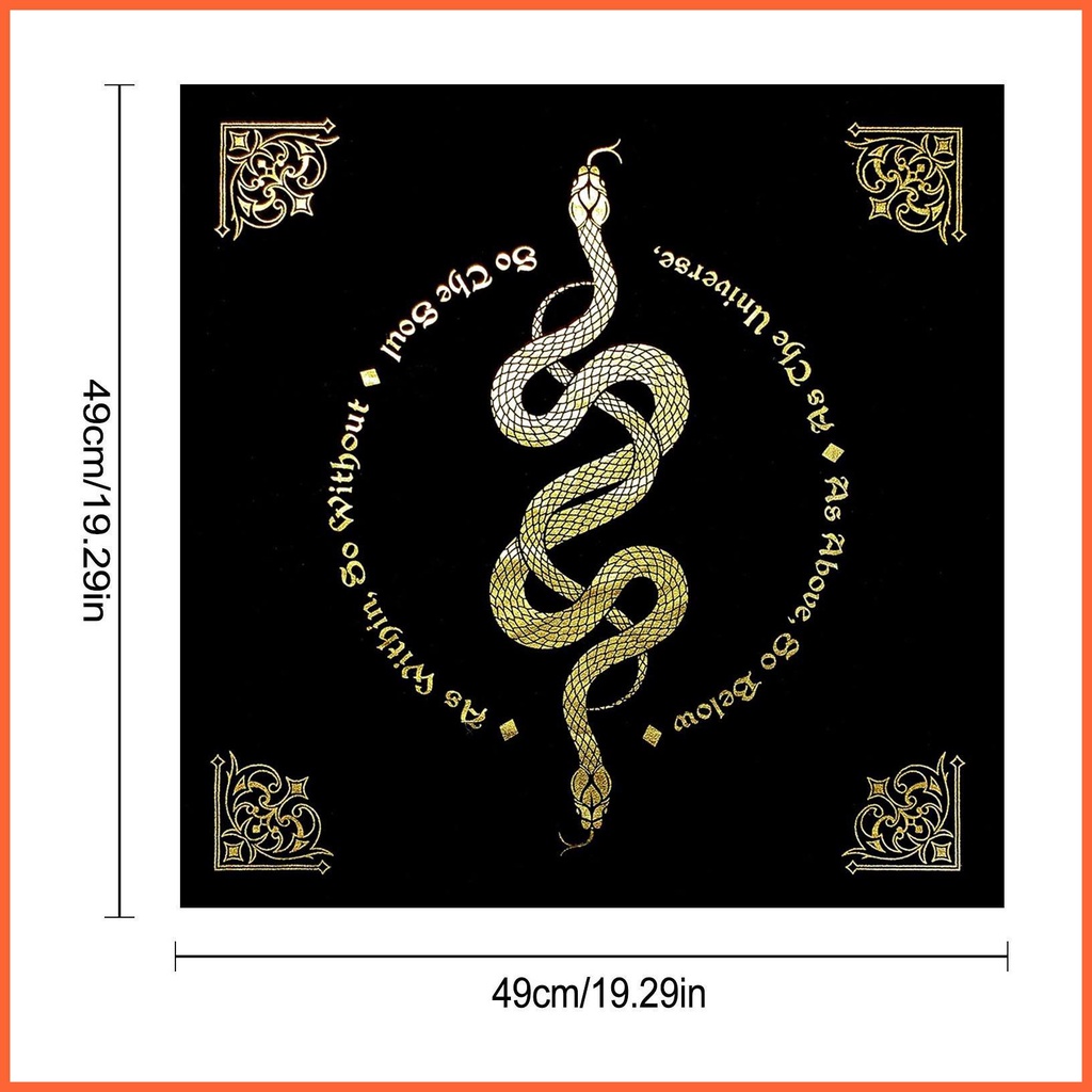 Tấm Vải Gấp Gọn Màu Đen Hình Ngôi Sao Tarot 19.29 x chunvn