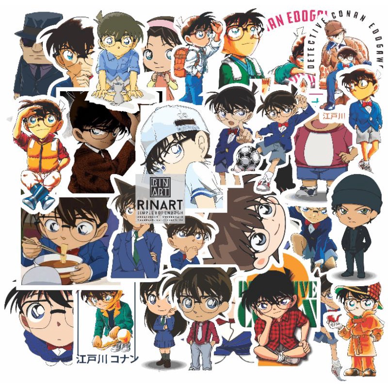 Sticker Conan Cá Tính dán vali điện thoại laptop