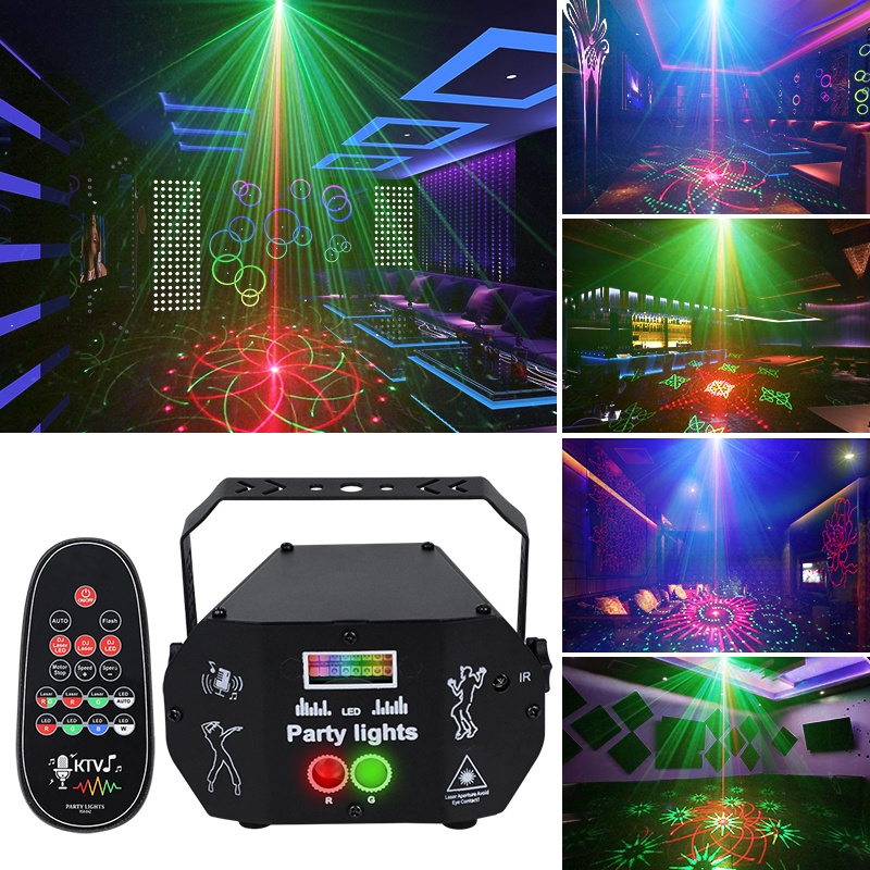 Đèn chớp Led Laser 60 trong 1 đèn sân khấu vũ trường phòng karaoke KTV