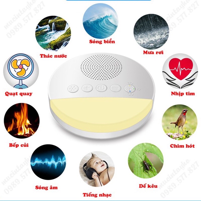 Máy tạo tiếng ồn trắng giúp bé ngủ ngon sâu giấc