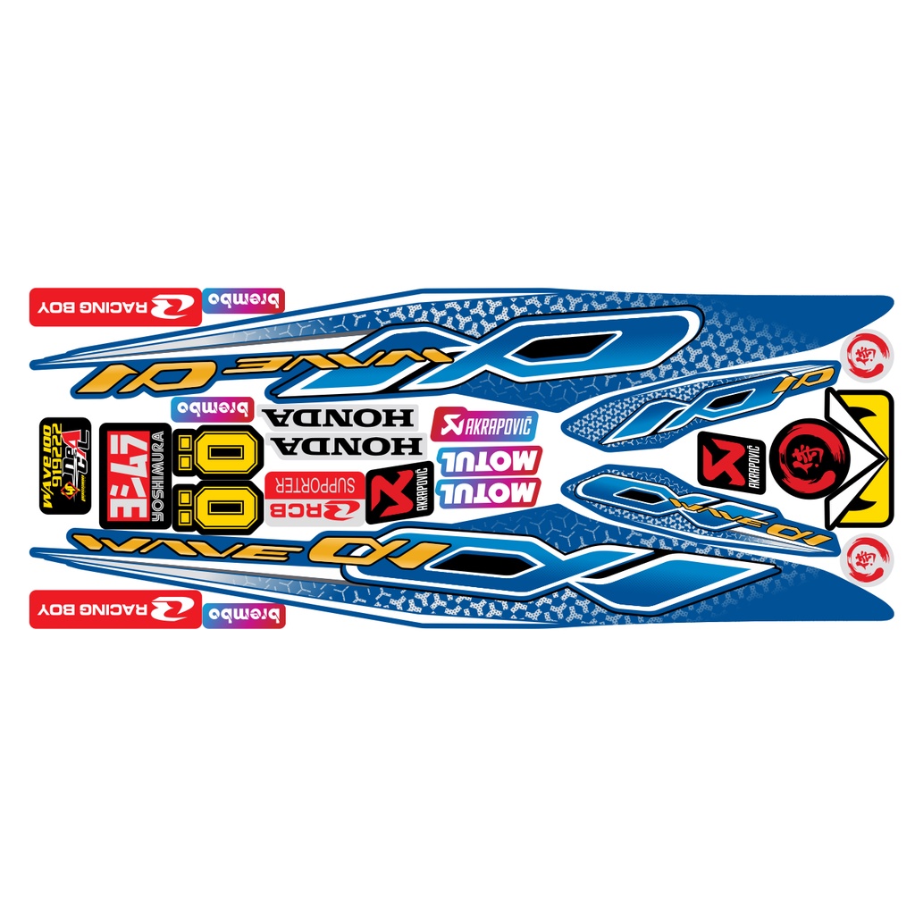 Tem rời Wave a 50 - 100 cc Đời 2006-2016 Mẫu Alpha Gỉa zin 919222