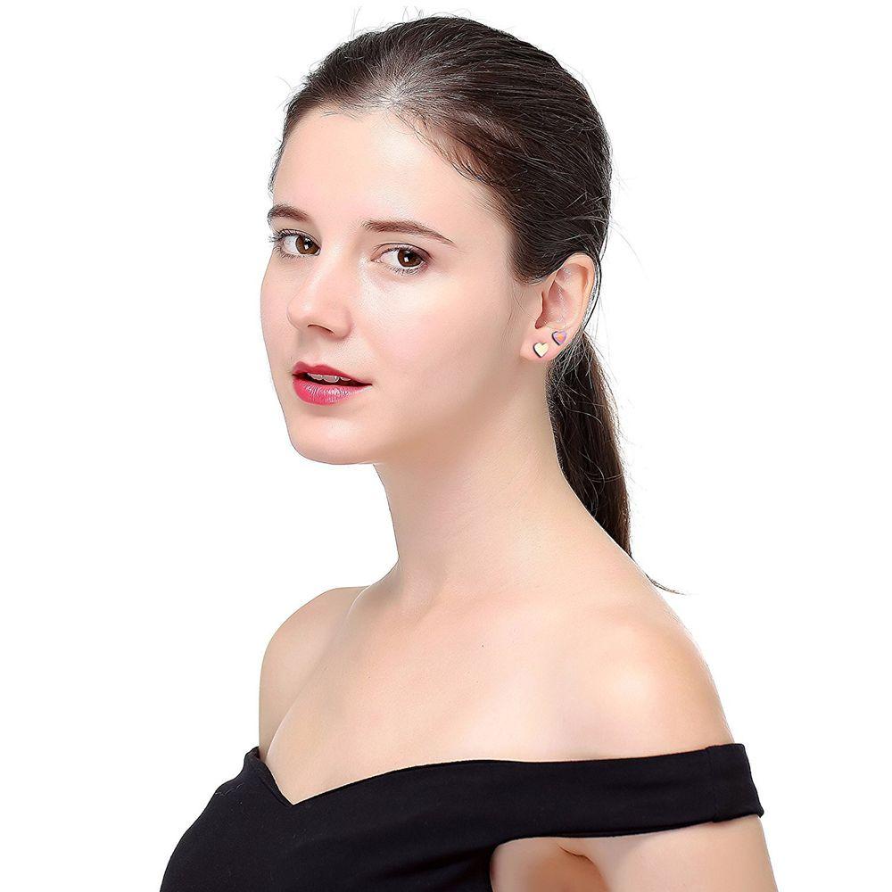1 Khuyên Xỏ Sụn Tai Hình Trái Tim Thời Trang Cá Tính