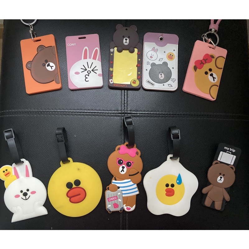 Nametag vali, balo hoặc thẻ đeo tiện ích nhiều mẫu Gấu Thỏ Vịt Brown Cony Sally Choco Line