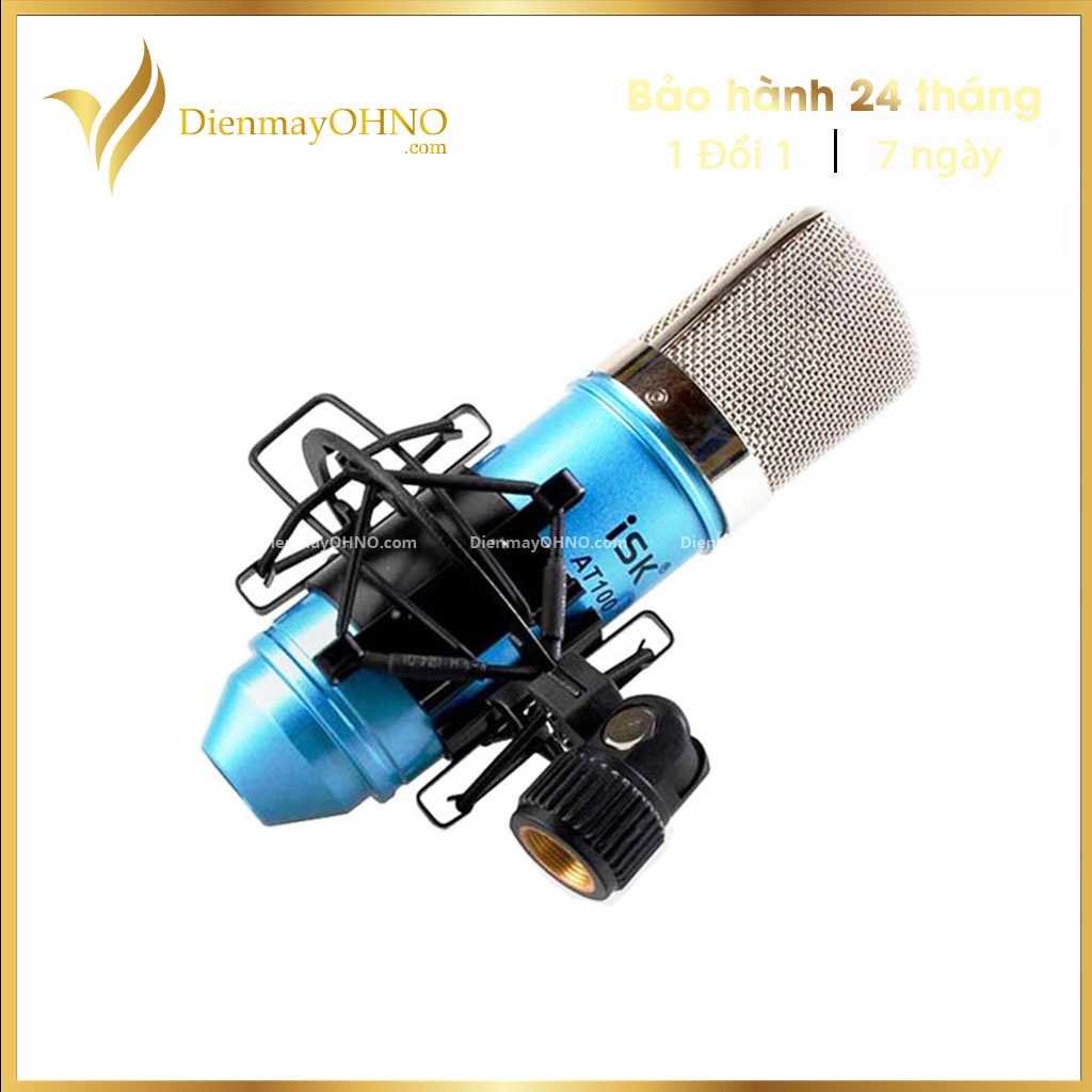 Micro Thu Lọc Âm Chuyên Livestream Có Dây AT 100 Bộ Mic Hát Cao Cấp Karaoke Thu Âm Chu