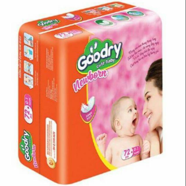 Combo 8 bịch miếng lót GOODRY new born 72 miếng