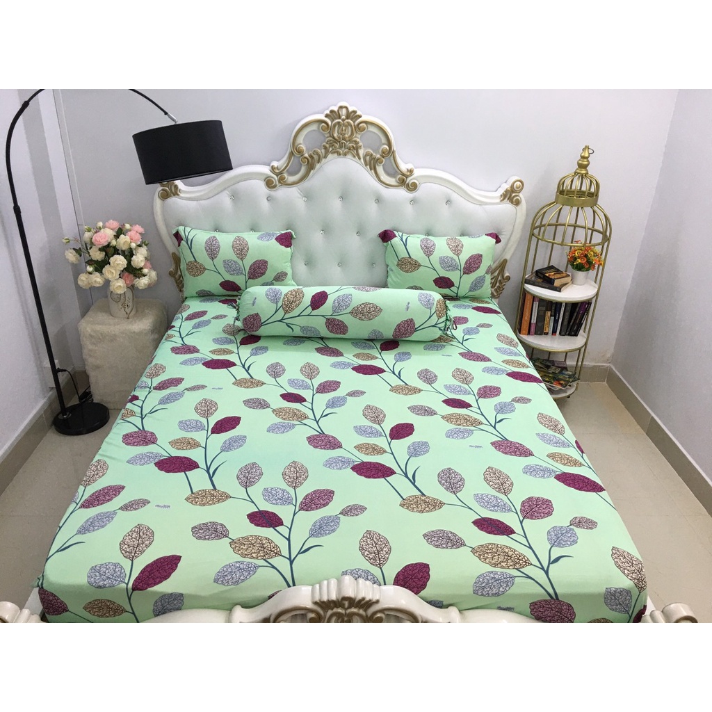 Bộ Drap Thun Hàn Quốc Mát Lạnh cao cấp{ 4 món } nhiều màu