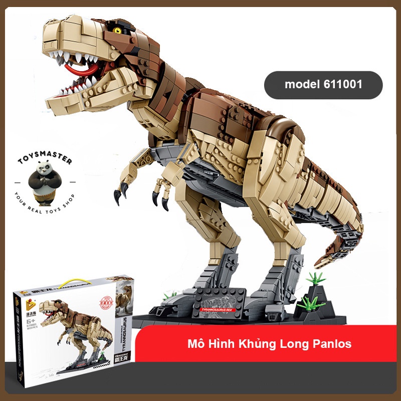 Đồ Chơi Lắp Ráp Xếp Hình Mô Hình Khủng Long Bạo Chúa T-Rex Dinosaur Model 611001 Với 1813 Mảnh Ghép