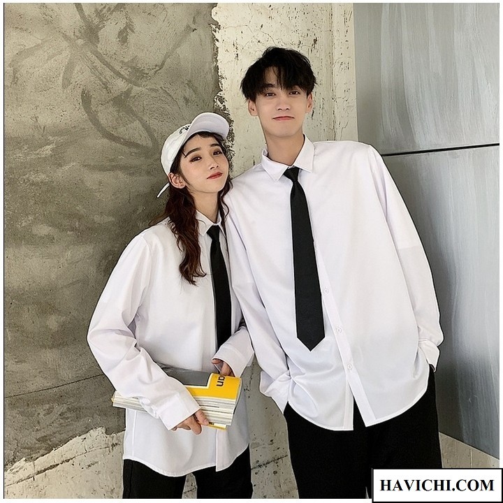 Áo sơ mi nam nữ học sinh trắng 💚𝗙𝗥𝗘𝗘𝗦𝗛𝗜𝗣💚  Áo sơ mi nam nữ đi  học sinh viên mềm mịn, không nhăn, thoáng mát, dễ ủi