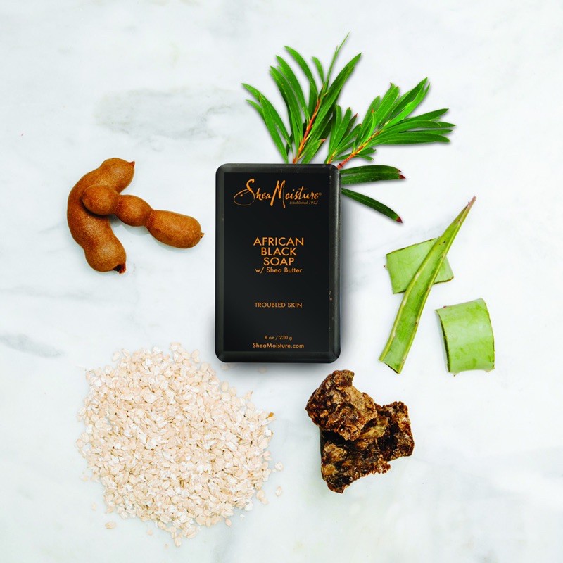 Xà bông/xà phòng đen giảm mụn lưng African Black Soap Shea Moisture 230g Mỹ