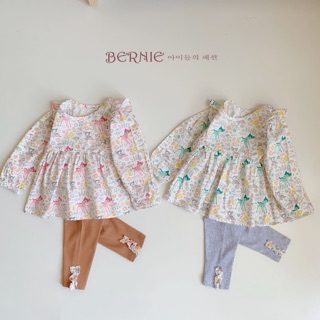 Set váy hoa thu đông cho bé