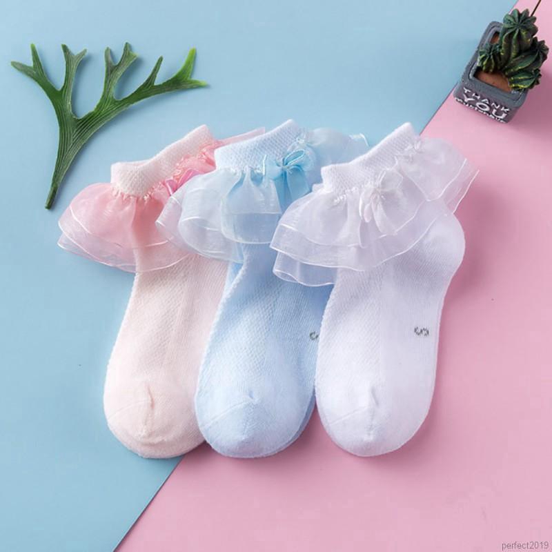Vớ ren phối nơ kiểu cách công chúa cho bé gái