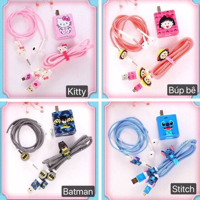 Combo bảo vệ sạc cáp tai nghe.