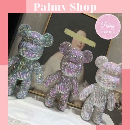 Giá sỉ gấu đính đá size 23cm - Bearbrick handmade cho mọi lứa tuổi