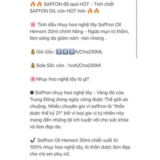 Tinh dầu saffron Hemani 30ml