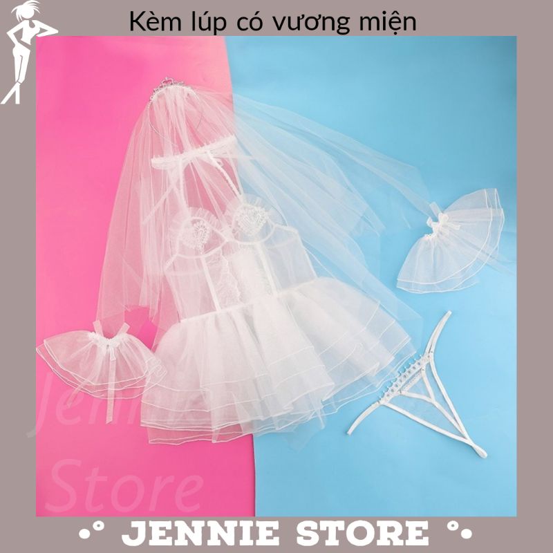 Cosplay cô dâu sexy - váy ngủ bride voan xuyên thấu kèm lúp vương miện gợi cảm | BigBuy360 - bigbuy360.vn