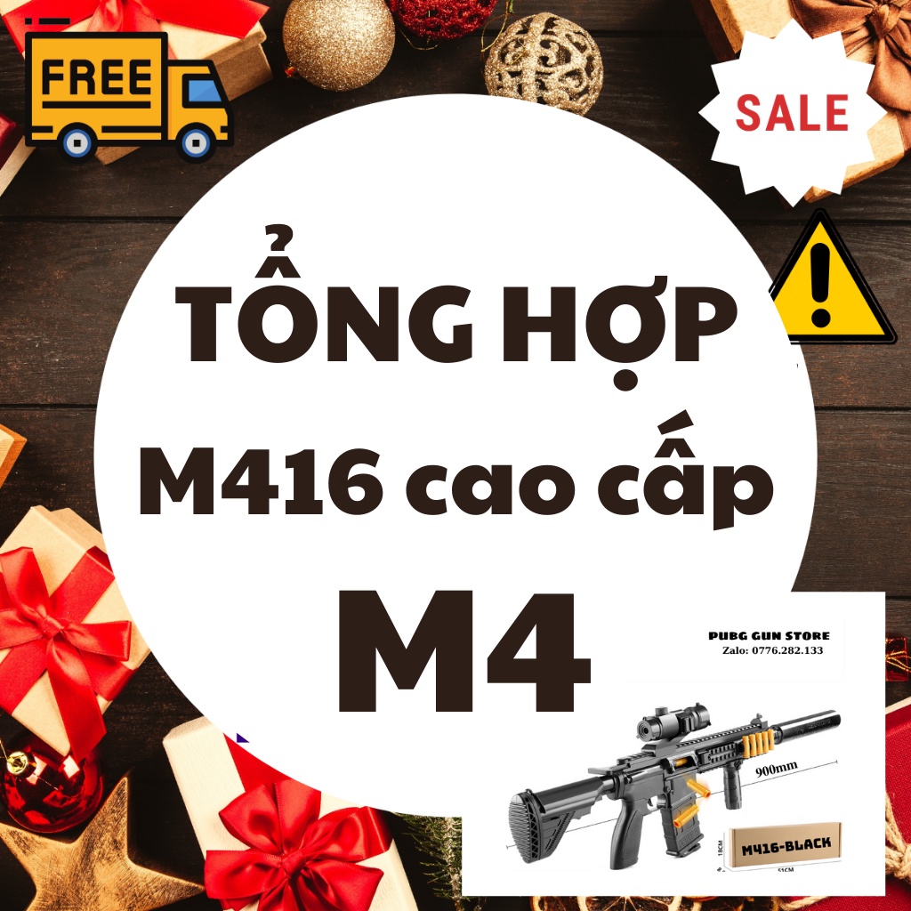 Đồ chơi cho bé đồ chơi trẻ em nerf glock m4 m416 bắn thanh xốp văng cell mô hình figure decor giá rẻ cao cấp gaming pubg