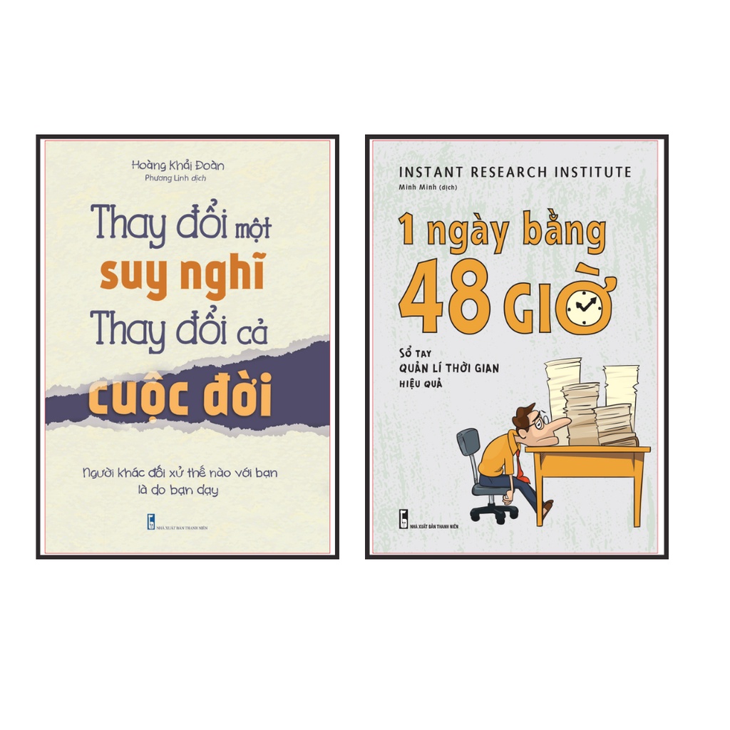 Sách: Combo 2q: Thay Đổi Một Suy Nghĩ Thay Đổi Cả Cuộc Đời +1 Ngày Bằng 48 Giờ Sổ tay Quản Lí Thời Gian Hiệu Quả ML