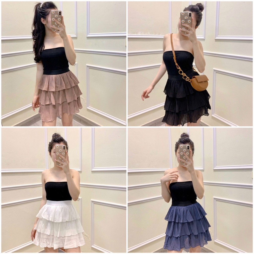 Chân Váy 3 tầng nữ ngắn cao cấp [XEM CLIP Ạ] | BigBuy360 - bigbuy360.vn