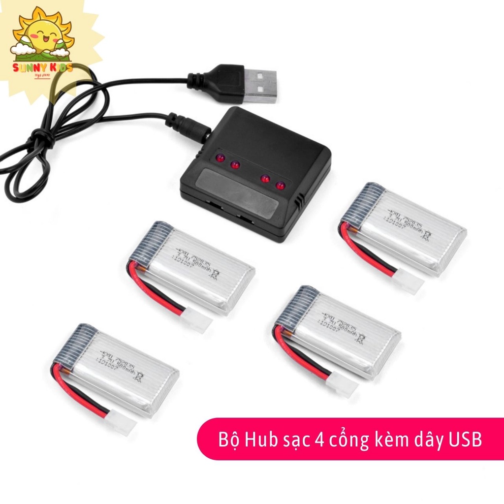Pin Lithium cho đồ chơi Máy bay điều khiển từ xa SU-27, HW-34 và W-10 3.7V, sạc lại trên 300 lần - Sunny Kids