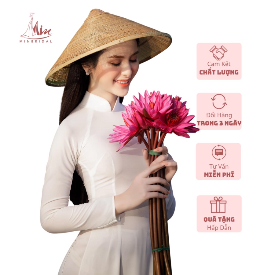 Áo Dài Trắng Chifon 4 Tà Học Sinh,Sinh Viên - Áo Dài Min