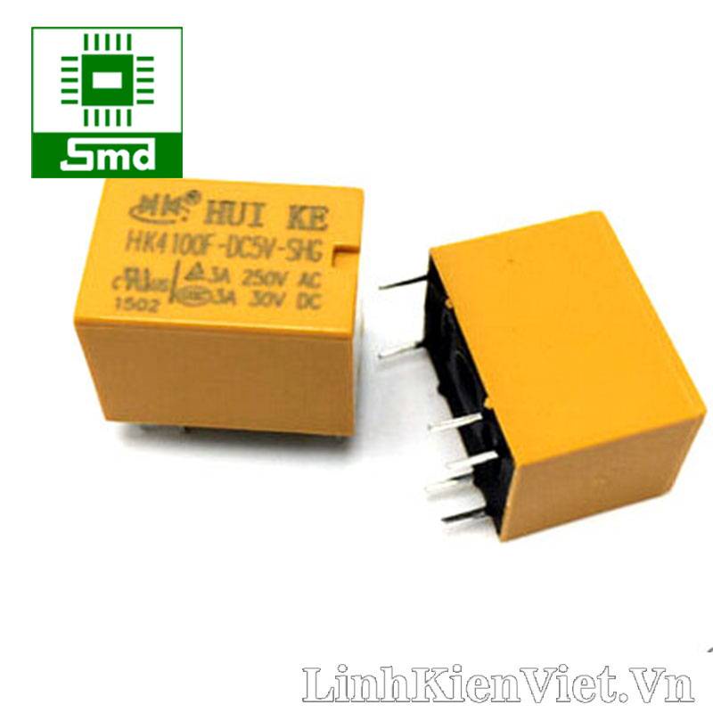 Rơ le 8 Chân 3A HUIKE HK19F-DC12V-SHG HK19F-DC5V-SHG HK19F-DC24V-SHG 5V Relay 6 Chân HK4100F 12V 3A 24V 2A