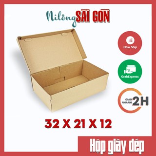 Combo 50 hộp carton đựng giày dép size 32x21x12 cm